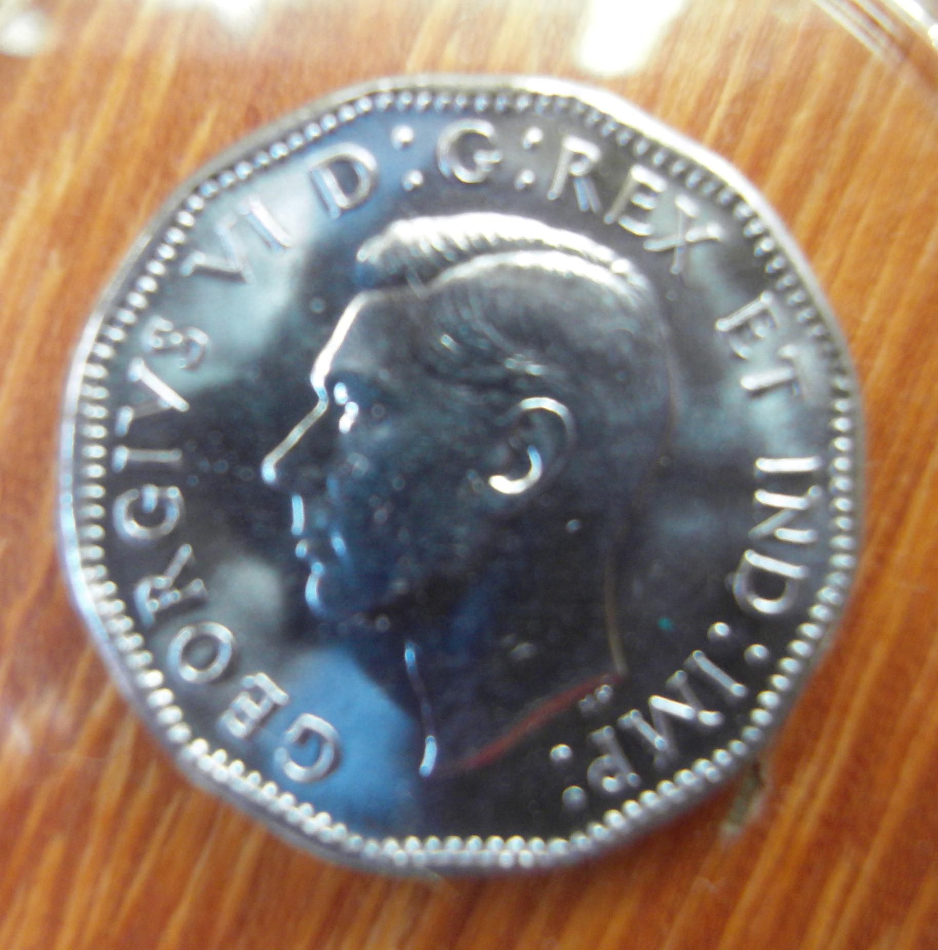 1944 V Cents Nickle Canadian Coin