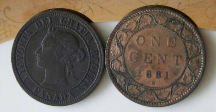 Canadian Penny 1 Cent 1881 H