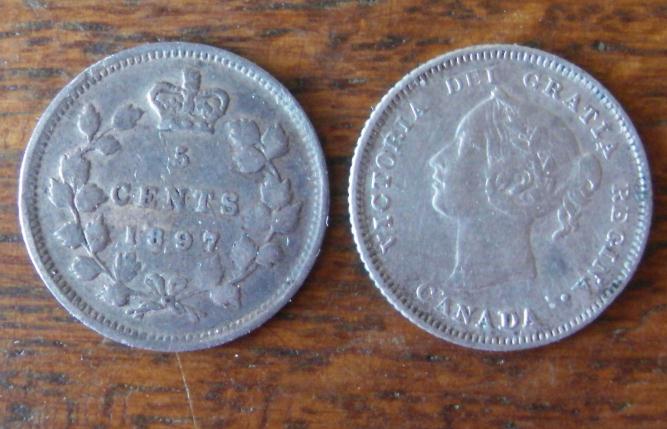 Canada 5 Cent Coin 1897